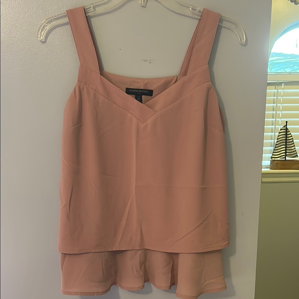 Banana Republic Blush Pink Layered Sleeveless Cami Blouse